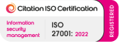 Citation ISO Certification ISO 27001: 2022